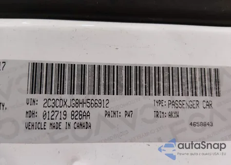 2017 Dodge Charger Sxt Awd из США, поврежденный, VIN 2C3CDXJG8HH566912